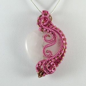 Pink Sacred Heart Pendant